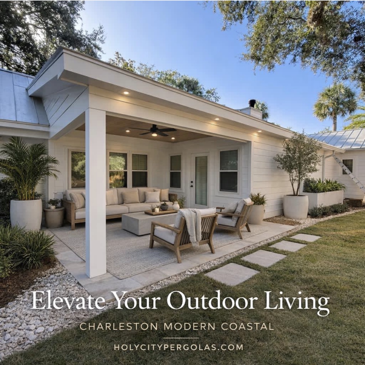 James Island covered porch, ready for Lowcountry evenings.