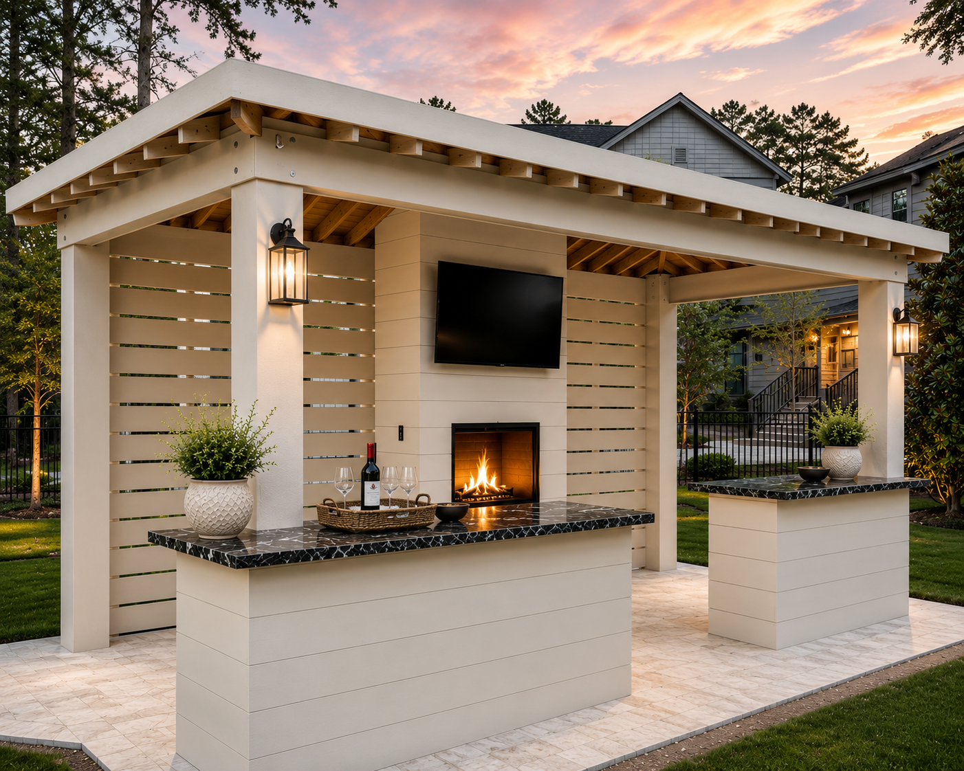 Fireplaces & Privacy Walls project